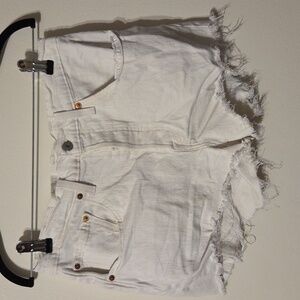 Women's White Denim Shorts